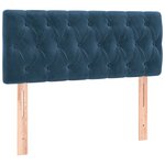 vidaXL Sommier à lattes de lit avec matelas LED Bleu foncé 100x200 cm
