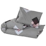 vidaXL Ensemble de housse de couette Gris 260x220 cm Coton