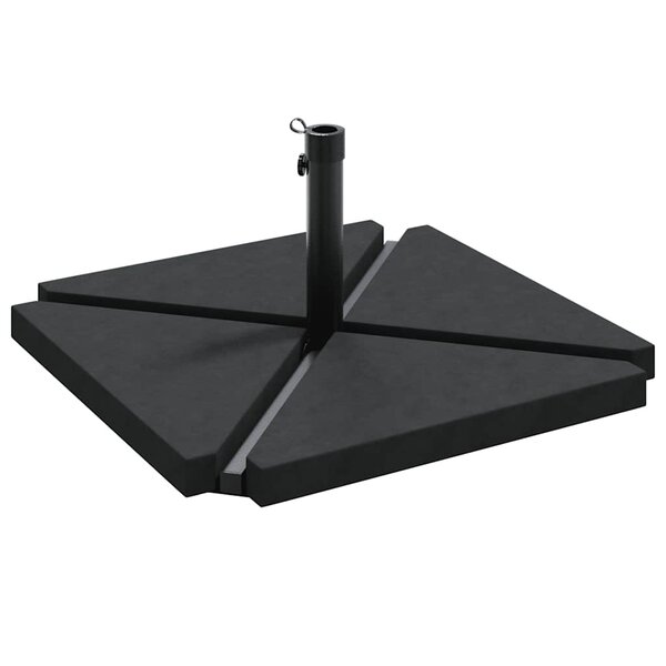 vidaXL Ensemble de bases de parasols de jardin 5 Pièces granit et acier