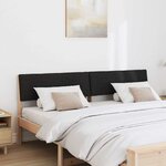 vidaXL Tête de lit capitonnée Noir 200 cm Pin massif
