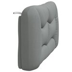 vidaXL Coussin de tête de lit gris clair 140 cm tissu