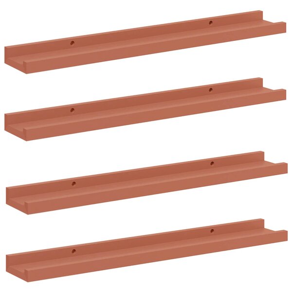 vidaXL Étagère Murale 4 Pièces Rouge 60 x 9 x 3 cm Bois d'ingénierie
