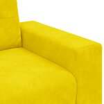 Canapé love seat vidaXL jaune 120 cm en velours