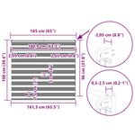 vidaXL Store zèbre marron 165x100cm largeur du tissu 160 9cm polyester