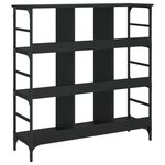 vidaXL Buffet noir 102x32x103 5 cm bois d'ingénierie