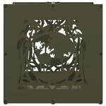 vidaXL Portant de bois chauffage vert olive 40x40x40 cm