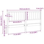 vidaXL Tête de lit capitonnée Marron 150 cm Pin massif