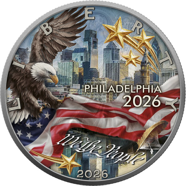 Monnaie USA AMERICAN EAGLE American Independence 1 Oz Argent 1$ USA 2026 (PRÉCOMMANDE)