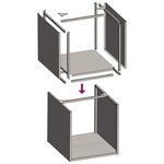 vidaXL Portant de bois chauffage blanc 40x40x40 cm