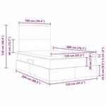 vidaXL Lit avec rangement et LED Noir 120 x 200 cm Polyester