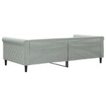vidaXL Lit de repos sans matelas gris clair 100x200 cm velours