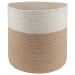 vidaXL Ensemble de Pots à Plantes 2 Pièces Naturel et Blanc Ø 28 x 28 cm