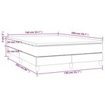 vidaXL Sommier à lattes de lit avec matelas Gris clair 140x200cm Tissu