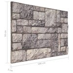 vidaXL Panneaux muraux 3D design de brique gris clair 10 Pièces EPS