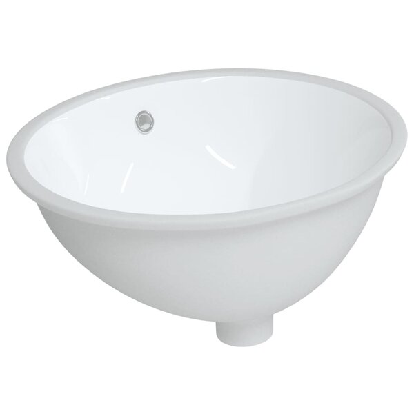 vidaXL Évier de salle de bain blanc 49x40 5x21 cm ovale céramique