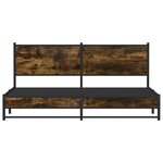 vidaXL Cadre de lit en métal sans matelas chêne fumé 160x200 cm