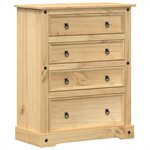 vidaXL Commode Corona 92x48x120 cm bois massif de pin