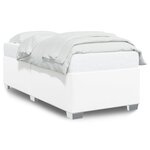 vidaXL Cadre de lit Blanc 100x200 cm Similicuir