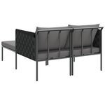 Transat vidaXL avec coussins pour 2 personnes Anthracite 115x153x69 5 cm Acier