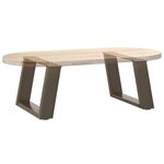 vidaXL Pieds de table basse en U  2 pièces  acier naturel  50 x (30-31) cm