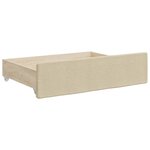 vidaXL Lit de jour avec gigogne et tiroirs sans matelas crème 80x200cm
