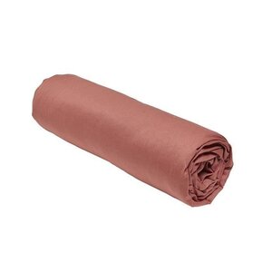 Drap housse - 160 x 200+30 cm uni - Terracotta