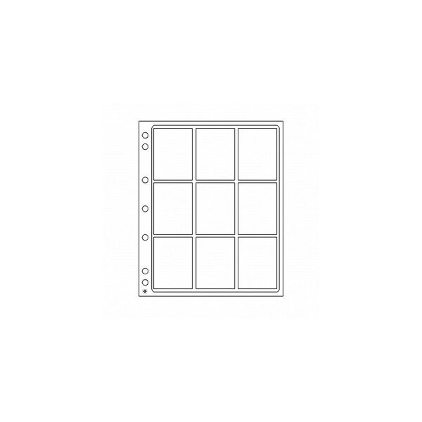 Feuilles plastique Encap à 9 cases pour des slabs US.