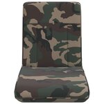 vidaXL Fauteuil de sol ajustable Vert armée Tissu