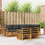 vidaXL Ensemble de canapé d'angle 7 Pièces Naturel et Anthracite