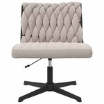 vidaXL Chaise pivotante de bureau gris clair bouclé comme laine tissu