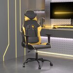 vidaXL Chaise de jeu Noir et doré Similicuir