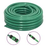 vidaXL Tuyau d'arrosage avec jeu de raccords vert 0 75" 10 m PVC