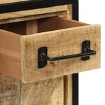 vidaXL Buffet et 2 tiroirs 53x31x72 cm bois massif de manguier et fer