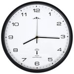 vidaXL Horloge murale radioguidée Mouvement à quartz 31 cm Blanc/noir
