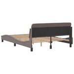 vidaXL Cadre de lit Dover taupe 140x200 cm tissu