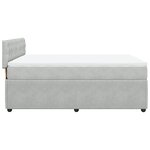 vidaXL Sommier à lattes de lit et matelas Gris clair 140x190cm Velours