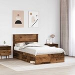 vidaXL Cadre de lit Bois ancien 120 x 190 cm Pin massif