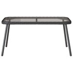 vidaXL Table basse Noir 90 x 45 x 43 cm Rattan en Poly  verre