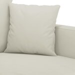 vidaXL Ensemble de canapés 3 Pièces avec coussins Crème Velours
