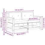 vidaXL 2 Pièce Canapé d'angle de jardin Bois de pin massif Brun cire
