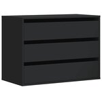 vidaXL Commode d'angle noir 80x41x58 cm bois d'ingénierie