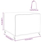 vidaXL Housse pour mobilier d'extérieur Noir 113 x 113 x 73 cm 210D