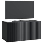 vidaXL Meuble TV mural 59 5 x 31 x 30 cm Noir Bois d'ingénierie