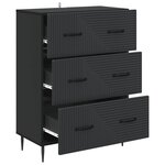 vidaXL Armoire à tiroirs Noir 66 x 34 5 x 89 5 cm Bois d'ingénierie