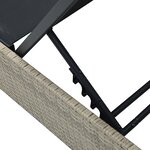 vidaXL Chaise Longue Beige 60x200x27 cm Rattan Poly