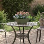 vidaXL Jardinière Bol de Jardin Verte Olive 35x35x15 cm en Acier
