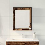 vidaXL Miroir de salle de bain avec miroir Bois ancien 50 x 12 x 60 cm