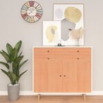 vidaXL Films autoadhésifs de meubles 2 Pièces Chêne japonais 500x90cm PVC