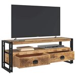 vidaXL Meuble TV 120x35x45 cm Bois solide de manguier