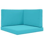 vidaXL Coussin de canapé d'extérieur 3 Pièces Turquoise Polyester